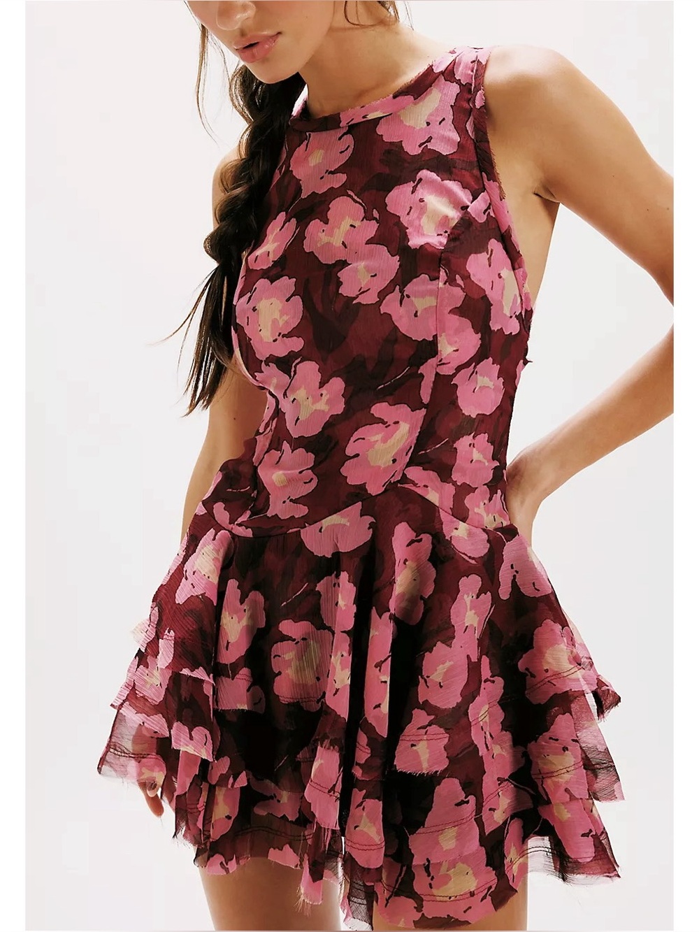 Free People - Raven Printed Mini Dress